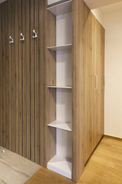 istock wooden cupboard and shelves 1158667932