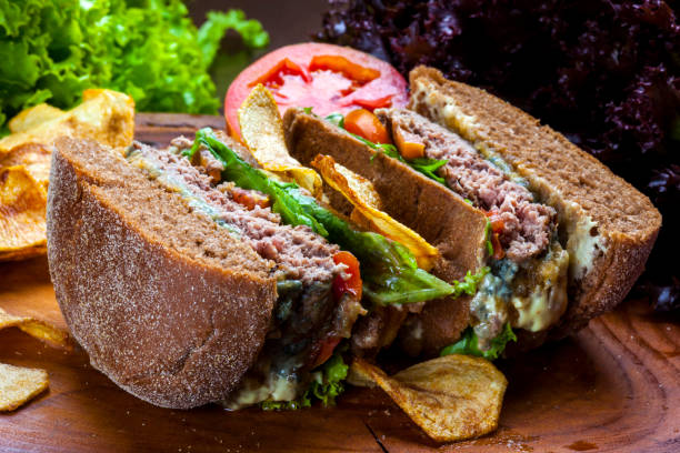 istock Delicious hamburguer served on Australian bread 1158672653