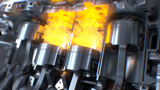 Car Engine Inside Stock Photo - Download Image Now - Engine, Car, Exploding  - iStock