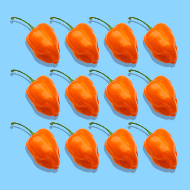chopped bell yellow pepper on a isolated background