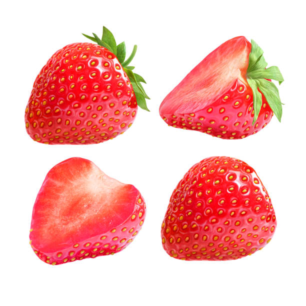 Strawberry collage with four parts