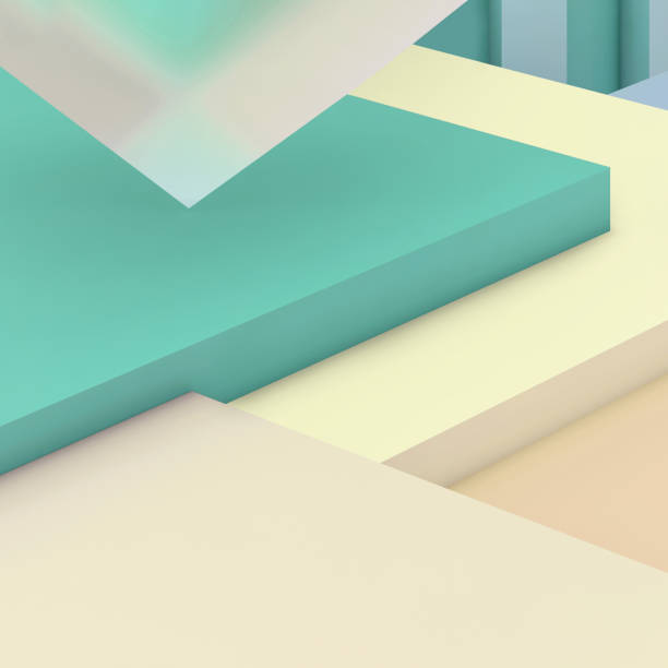 istock Abstract geometric composition with vibrant colors 1158674082