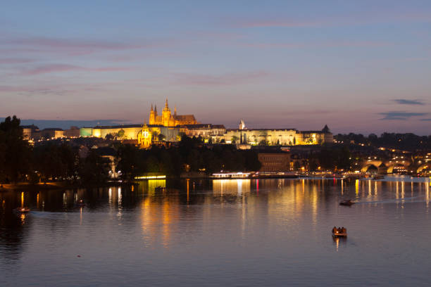 istock Panoramic of Prague at Night 1158676260
