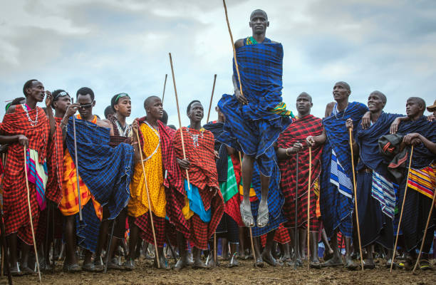 In the close-up shot, the safari local ranger's traditional attire is beautifully depicted