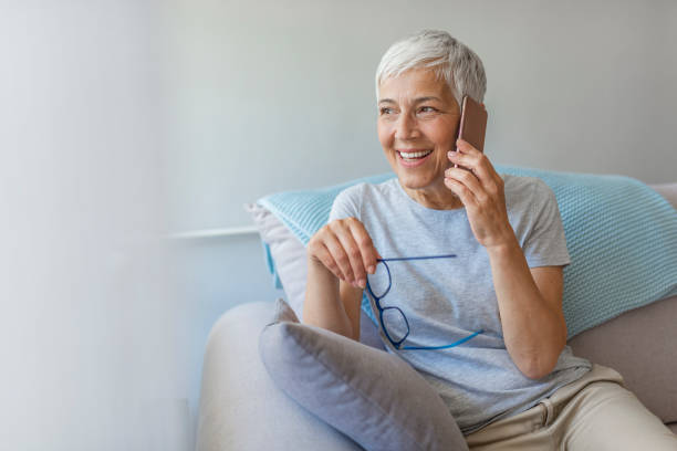 istock Senior woman talking on her mobile phone. 1158678015