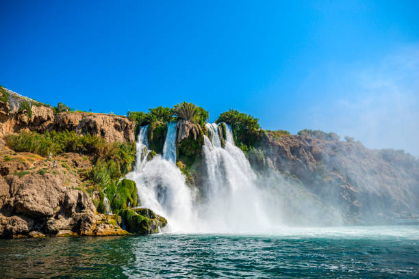 istock Waterfall at the sea in Antalya 1158681929