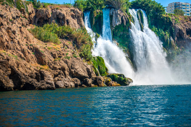 istock Waterfall at the sea in Antalya 1158681935