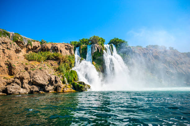 Waterfall at the sea in Antalya