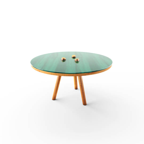 glass top with wooden table - side table imagens e fotografias de stock