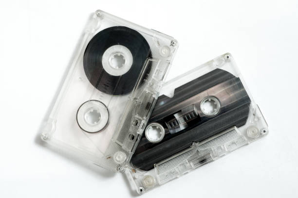 istock compact  cassette on a white background. Old  tape cassette 1158685413