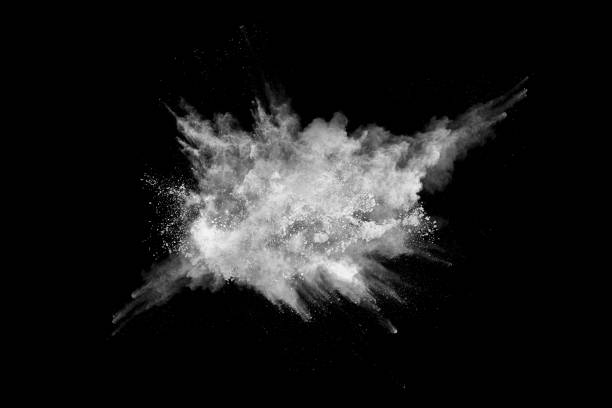 istock White powder explosion on black background. Colored cloud. Colorful dust explode. Paint Holi. 1158688726