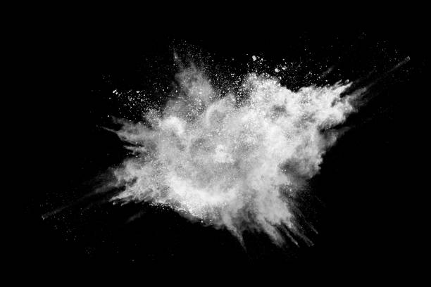 istock White powder explosion on black background. Colored cloud. Colorful dust explode. Paint Holi. 1158688754