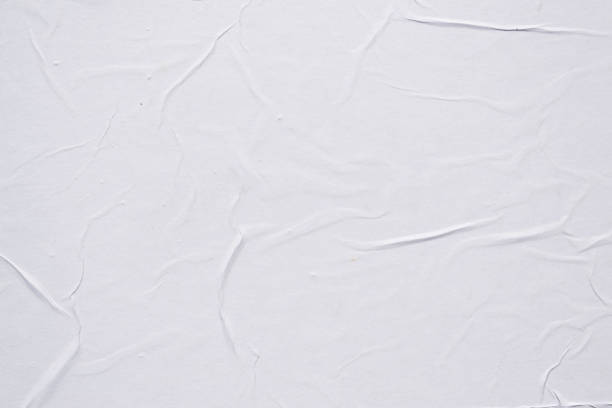 white creased poster texture. abstract background. - folha de papel imagens e fotografias de stock