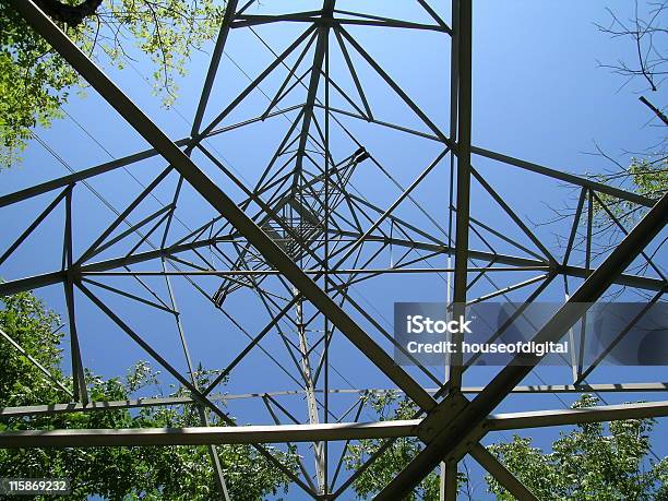 Power Tower Stock Photo - Download Image Now - Abstract, Agricultural Field, Blue