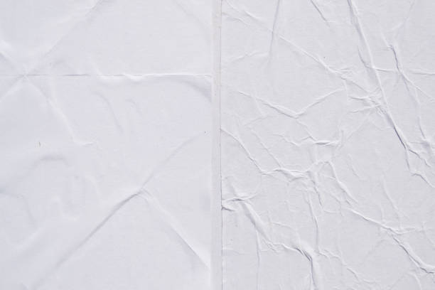 istock White creased poster texture. Abstract background. 1158692355