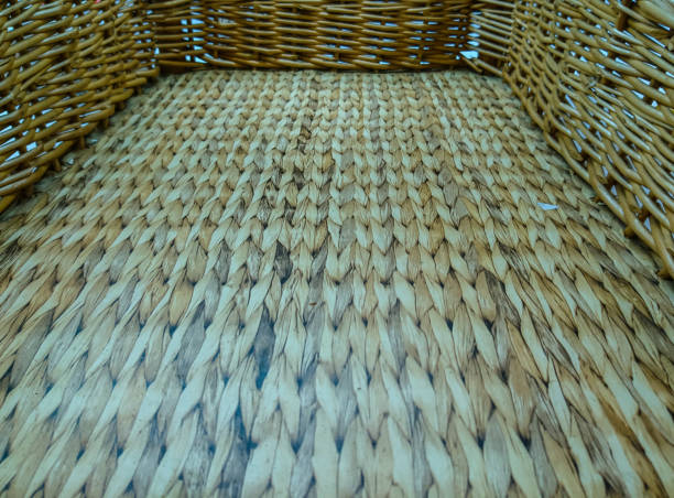 istock Wicker empty basket for food, close-up