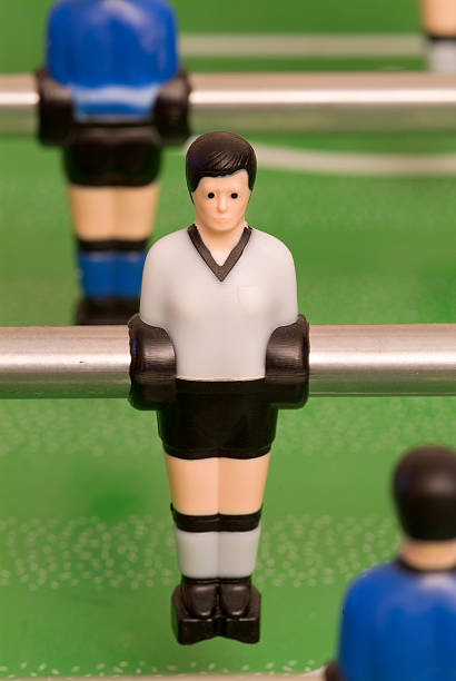 istock Lone White table football player close  up 115869363