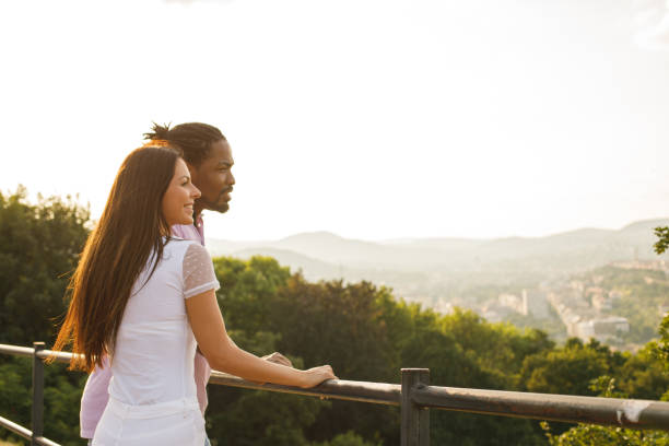 istock Affectionate couple enjoying on their vacations 1158693965