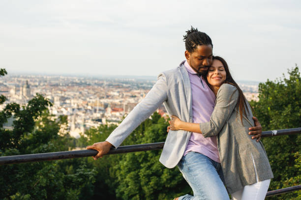 istock Affectionate couple enjoying their vacations 1158694264