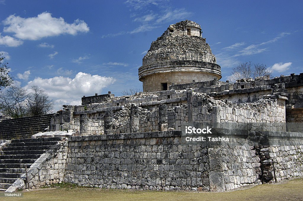 Ancient observatory El Caracol, ancient observatory temple in Chichen Itza, Mexico Mayan Stock Photo