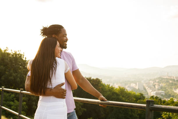 istock Happy couple enjoying their vacation 1158694877