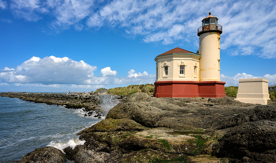 Coquille river lighthouse in oregon