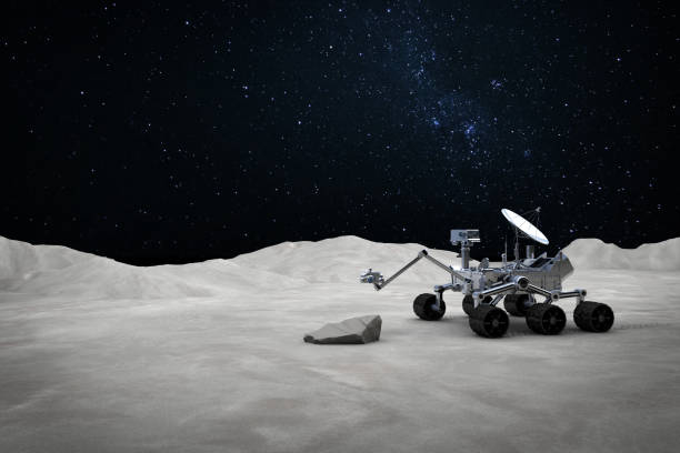 istock New Lunar Race and Moon Rover 1158696297