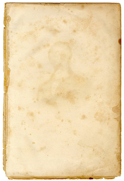 pagina 19° secolo macchiato - parchment scroll paper document foto e immagini stock