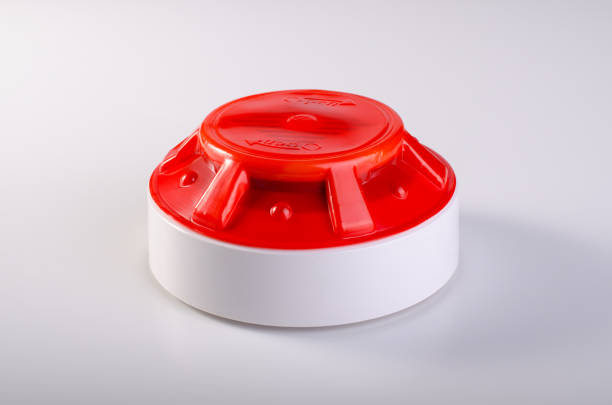 istock Fire security equipment on white background. Good for security servise engeniering company site 1158702328