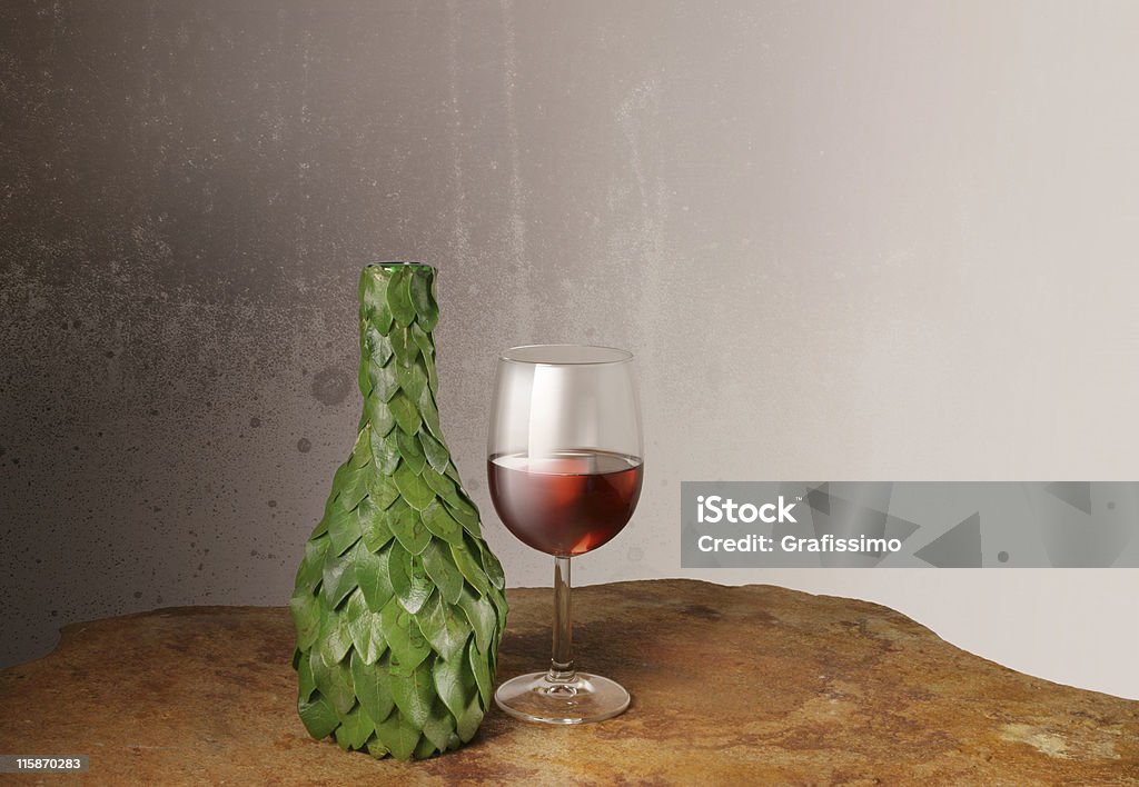 Bouteille et verre de vin - Photo de Bouteille de vin libre de droits