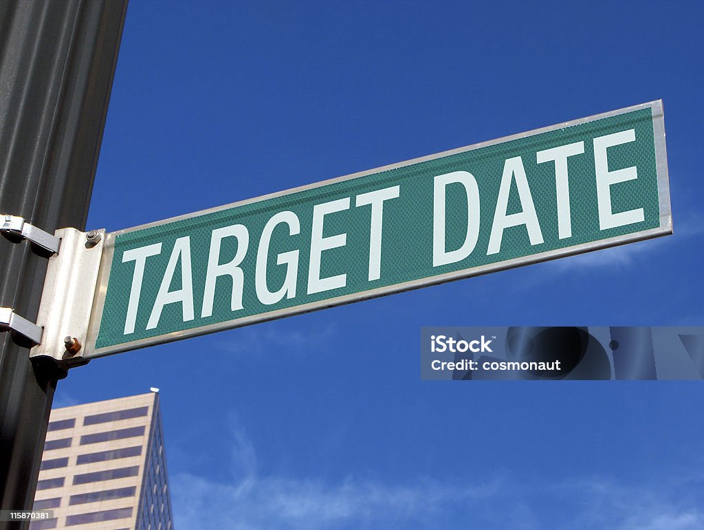 Target Date A street sign with the words "Target Date" on it. Adventure Stock Photo