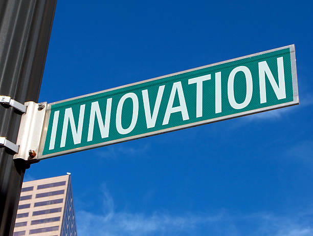 istock Street sign showing innovation 115870383