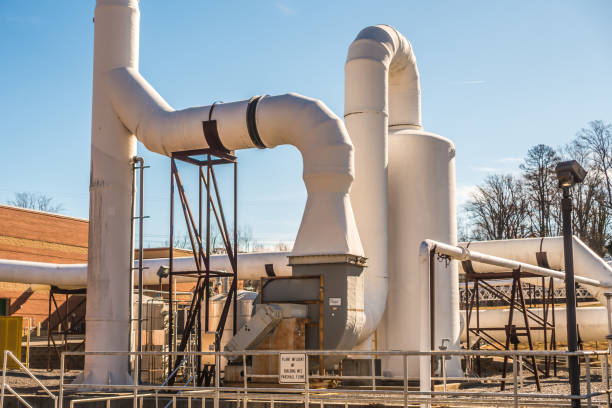 istock Large water pipe in a sewage treatment plant 1158705055