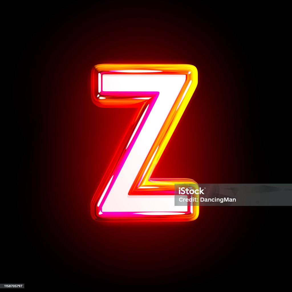Stylish Shining Red Design Alphabet Letter Z Isolated On Black ...