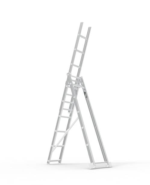 istock Metal Stairs isolated on white 3D Rendering 1158709929