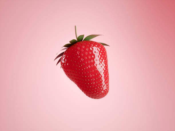 istock Fresh strawberrieson pink background 1158710967