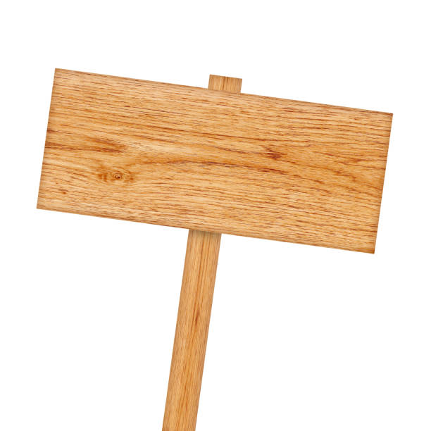 istock Wooden sign isolated on white background 1158713310