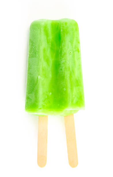 istock Green Double Stick Popsicle Isolated on a White Background 1158717934