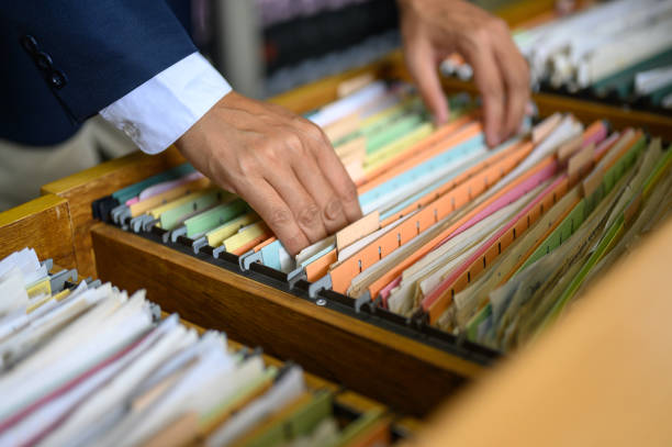 istock Employees are managing documents at the office. 1158717992