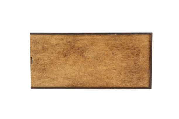 istock Box of handmade wood on a white background, isolate 1158718070