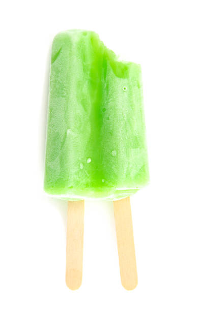 istock Green Double Stick Popsicle Isolated on a White Background 1158718130