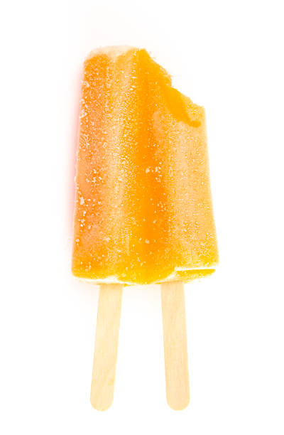 istock Orange Double Stick Popsicle Isolated on a White Background 1158718143