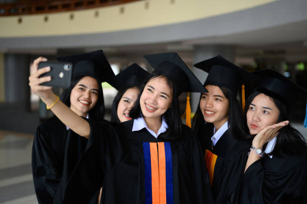 istock The graduating student group wore a black hat, black hat, at the graduation ceremony at the university. 1158719196