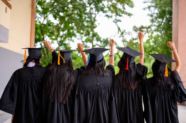 istock The graduating student group wore a black hat, black hat, at the graduation ceremony at the university. 1158719207