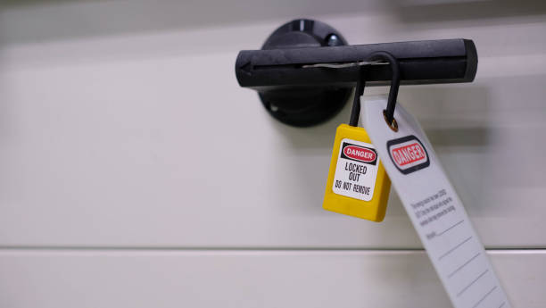 istock Lock out & Tag out, Lock out station, machine - specific Lock out devices , Lock out for electrical maintenance 1158720426