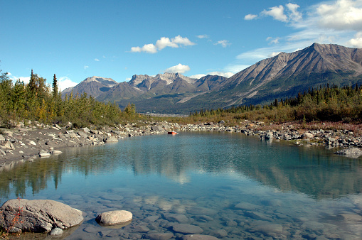 Near Chokosna Lake by the McCarthy roadside. Wrangell-St Elias. High quality photo