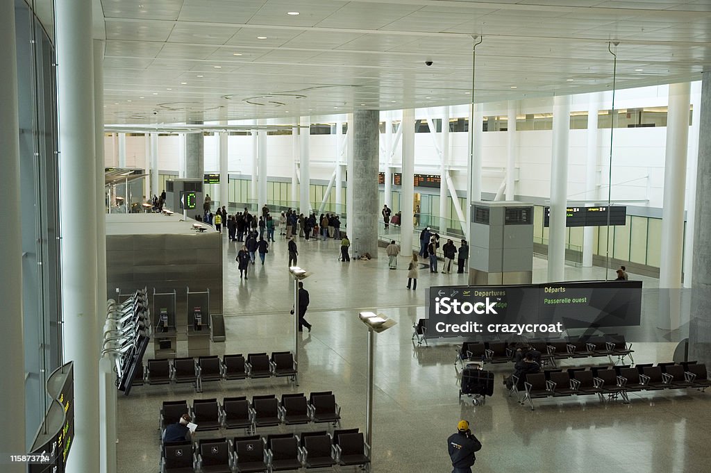 Arrivals concourse of the new Terminal 1, Toronto Pearson Intern Photo taken from the mezannine level overlooking the arrivals concourse of the new Terminal 1, Toronto Lester B. Pearson International Airport.  The new Terminal 1 is currently under construction, at a cost of approximately $4.5 billion Canadian. Airport Stock Photo