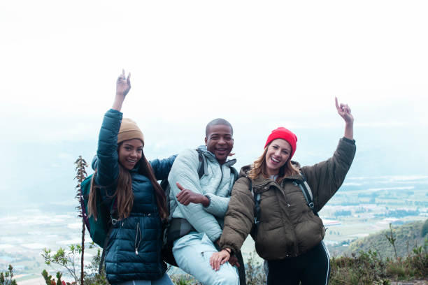 istock Friends doing trekking in the mountains 1158742800