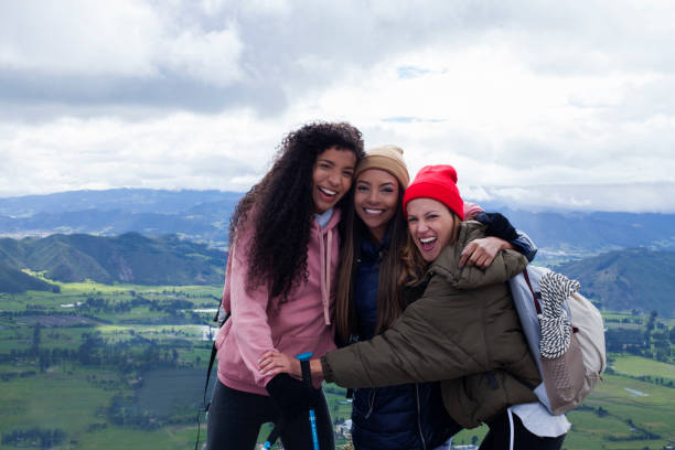 istock Friends doing a walk in the mountains 1158742839