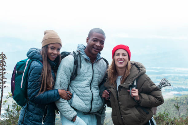 istock Friends doing trekking in the mountains 1158743101